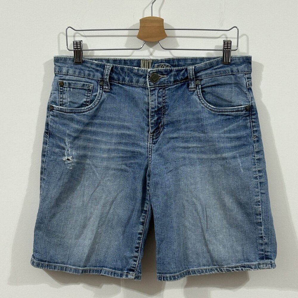 KUT FROM THE KLOTH Jean Shorts Womens Size 10 Light Wash Boyfriend KS734MBT